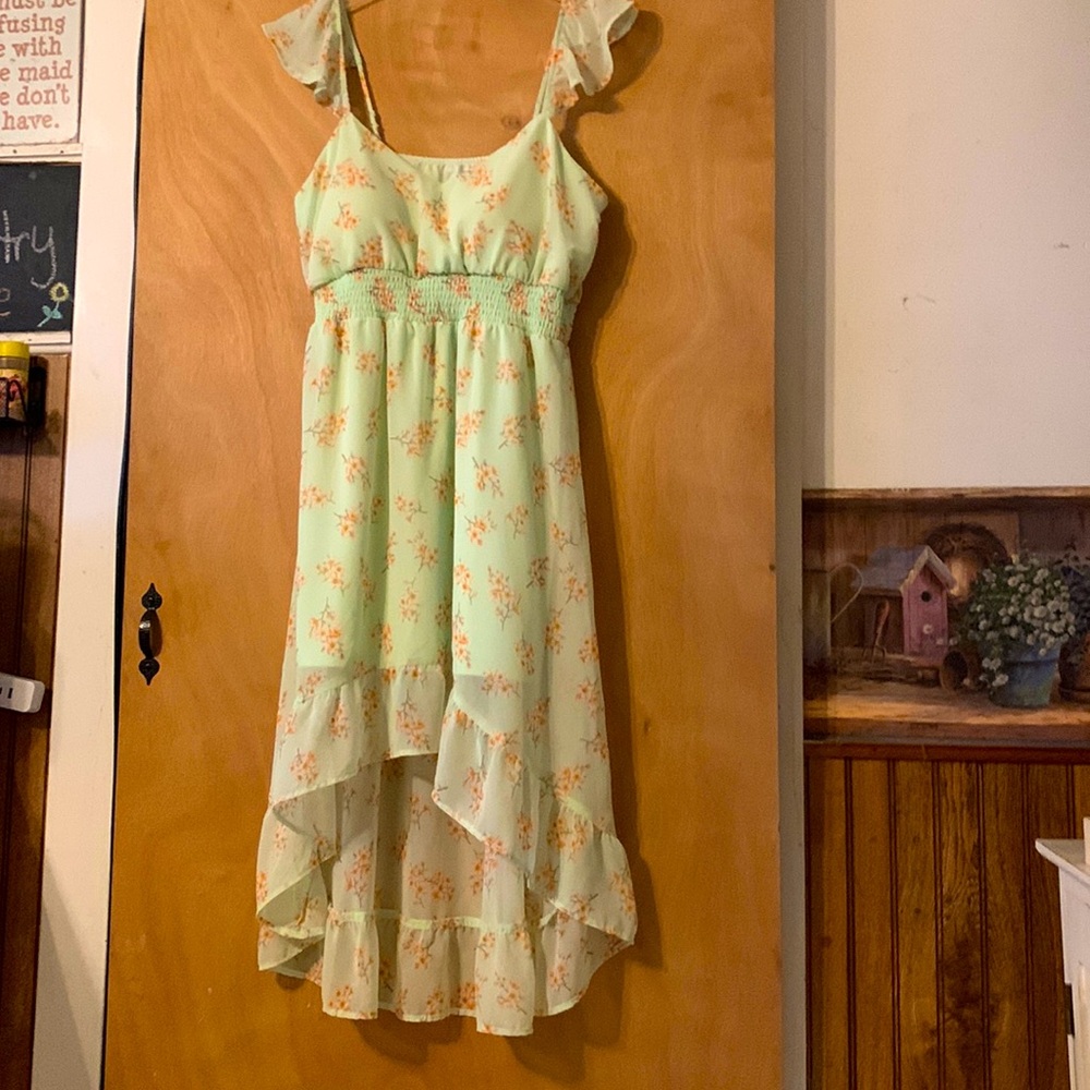 Floral Mint Green Dress